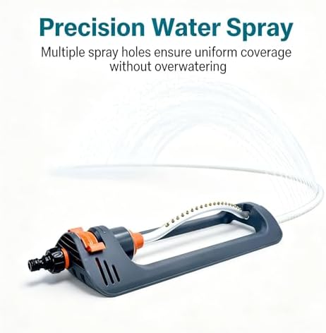 360° Oscillating Lawn Sprinkler, Auto Rotating Garden Watering for Yard, Lawn, Vegetable & Patio(30m) - Image 6