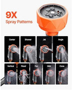 Retractable Garden Hose Reel 84ft 1/2 Inch Wall Mounted, Heavy Duty Garden Hose with 9-Pattern Nozzle, Slow Rewind System, 180° Swivel - Image 2