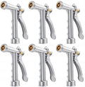 6 Pack Heavy Duty Water Hose Nozzle Bulk Zinc Metal Pistol Garden Nozzle by Ferrochef
