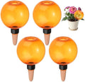 M METERXITY 4-Pack Plant Self Watering Globes, 6.9 oz Plastic Bubble Water Bulbs Top Fill for Indoor/Outdoor Plants, Self Watering Spikes Slow Release Terracotta [Orange] by MMETERXITY