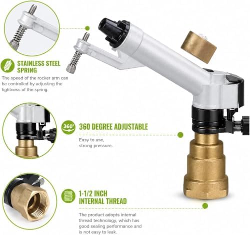 360 Adjustable Impact Sprinkler for Long-Range Irrigation - Image 3
