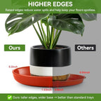 15 Pack Plant Trays for Pots 1.5" Deep Plant Saucers, Heavy Duty 8" 10" 12 inch Plant Tray Bulk Thickened Plant Plates to Catch Water, Durable Plant Saucer Flower Pot Accessories - Image 4