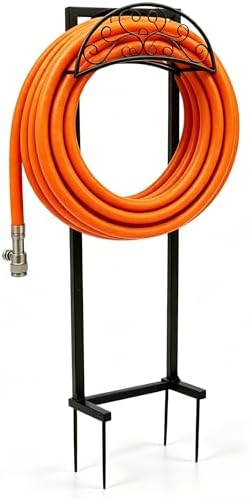 Garden Hose Holder, 57 Inch Extra Tall Freestanding Water Hose Stand, Heavy Duty Stainless Steel Ground Stake with Triangle Reinforcement, Supports 200 ft Hose by SYITCUN