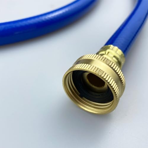 Darnassus PVC Garden Hose 1/2 Inch Green Heavy Duty Water Hose with Solid Brass Fittings,No Leaking, Flexible,for outdoors,Lawns,Patio (50 FT, Blue, Brass Fittings) - Image 4