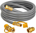 onlyfire 12Ft 1/2 inch ID Natural Gas Hose with Connect Fittings Assembly by onlyfire
