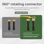 Giraffe Tools 100FT Garden Hose, Ultra-Lightweight & Lay-Flat Design, Anti-Kink Flexible Water Hose with 9-Pattern Multi-Function Spray Nozzle, Heavy-Duty Leak-Proof, Black - Image 2