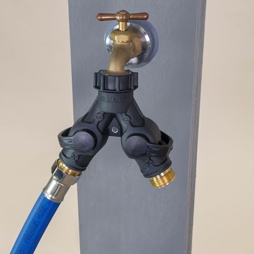 Dramm High Flow Twin Shut Off Valve with Full Water Flow, Two Way Connector, One Touch Thumb Control Turn Off Position, Corrosion Resistant Seals - Image 4