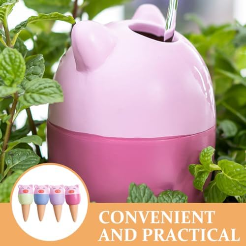 4pcs Terracotta Self Watering Spike for Plants Pig Shaped - Image 3