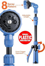 20-Pack Corvid Adjustable Front Trigger Garden Watering Wand, 19-24 Inch Telescoping Hose Nozzle with 8 Spray Patterns, Thumb Control, Lightweight Plastic Design for Precise Watering, Cleaning - Image 3