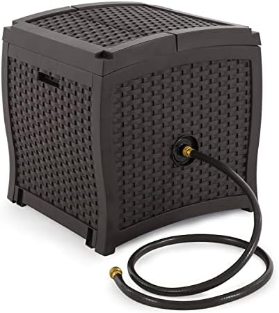 Suncast Hose Reel with Smart Trak Hose Guide, Water-Tight Connection, Durable Resin Construction, 225' Hose Capacity, Brown, Made in the USA by Unknown