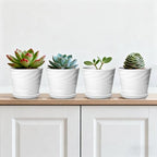5 Inch Ceramic Plant Pots, 5.5 in Diameter, 4 Pack - Image 3