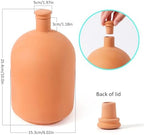 Large 3.3L Terracotta Watering Pots Ollas Self Watering Planter Watering System 10inch-Simple Irrigation Peripheral Water System Indoor Outdoor Plant Watering Globes Large Reservoir Bulbs - Image 2
