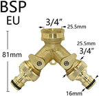 3/4 Inch 2/4-Way Brass Plastic Garden Hose Splitter Y-Type Watering Connector Distributor For Outdoor Tap And Faucet 1Pcs (Color : E) - Image 3