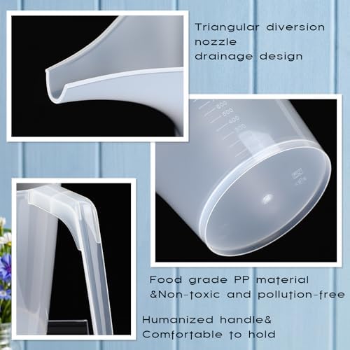 Konohan 12 Pack Funnel Pitcher for Soap Making 2000ml/67oz Large Capacity - Image 3