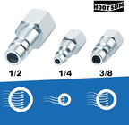 1/2” I/M Industrial Type Air Coupler with 1/2” FNPT, Steel High Flow 5PCS Air Tool Fittings (Pack of 2) - Image 4