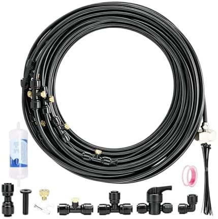 Garden Mister System, Outdoor Heat Relief - Sprayer, Water Tubing, Patio by Unknown