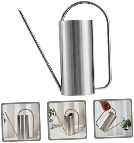 Watering Can with Long Spout 1.5l Stainless Steel for Plants - Image 2