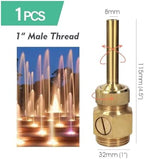 1 piece 1/2 3/4 1 Adjustable Brass Fountain Nozzle Built-in Valve Water Jet Straight Sprinkler(1 Inch male) - Image 2