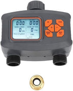 2 Outlet Hose Watering Timer with Rain Sensor, 2 Zone Sprinkler Timer, Automatic Irrigation Controller, Suitable for Lawn, Garden, Courtyard, Greenhouse - Image 7