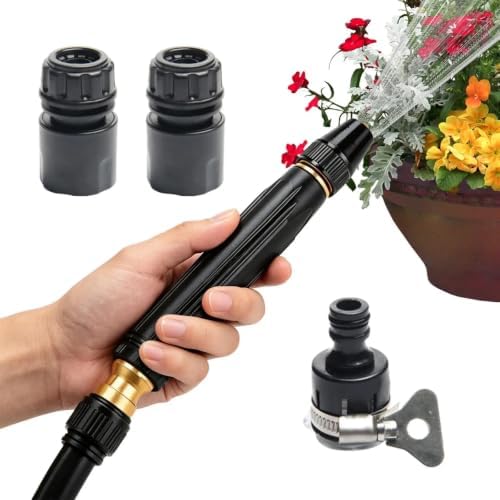 High Pressure Water Hose Nozzle Quick Connect Sprayer Head Adjustable - Image 4