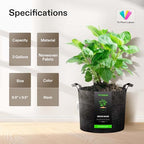 VIVOSUN 10-Pack 3 Gallon Grow Bags and 10Pcs Self-Watering Spikes, Hexagonal Terracotta Watering Stakes, Auto-Water Device, Planter Insert for Indoor & Outdoor Potted Plants, 10-Pack - Image 3