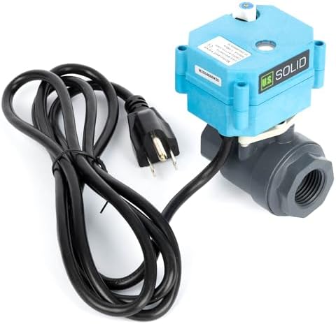 U.S. Solid 3/4" UPVC Motorized Ball Valve - Plastic Electrical Ball Valve, 2 Wire Auto Return, AC 110~230V, Normally Closed by USSolid