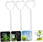 YARNOW Heart Shaped Glass Self-Watering Globes Automatic Plant Watering System for Potted Plants 3-Piece Set for Indoor and Outdoor Gardening - Image 5