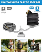 75 FT Garden Hose, Non-Expanding Water Hose, Ultra Flexible, Burst-Resistant, Kink-Free, High-Pressure Garden Hose for Easy All-Weather Use on Lawns, Gardens, and Outdoor Cleaning - Image 6
