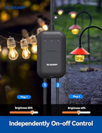 ELEGRP PQR21 Outdoor Smart Dimmer Plug Waterproof IP66, Smart WiFi Plug with 2 Individually Sockets, Compatible with Alexa & Google Assistant, Outdoor Dimmer for String Lights, UL Listed, 1 Pack - Image 6