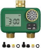 MOES 2 Zone Water Timer, Brass Fittings, Rain Delay, No Wi-Fi Required by MOES