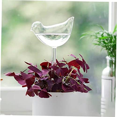 POPETPOP 4pcs Self Watering Glass Decorative Design Automatic Watering Globes for Indoor Plants Easy to Use Borosilicate Glass for Travel and Busy Lifestyles - Image 3