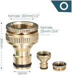 2 pcs Adjustable Brass Nozzle 1/2 3/4 Garden Hose Copper Adapter Quick Water Connector(O) - Image 2