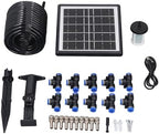Solar Automatic Drip Irrigation Kit, Solar Powered Watering Device with 12 Timing Modes and Anti Siphon Valve, Supports 10 Pots for Indoor Outdoor Garden Balcony Use by Unknown