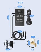 WiFi Washing Machine Water Leak Detector Kit with App Alerts & Sound Light Alarm, Dual Power Supply, High-Precision Sensor, Automatic Hot & Cold Shut-Off Valves (3/4" 90°) - Image 7