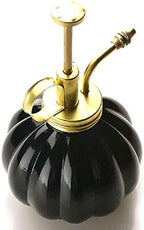 Vintage Style Glass Pumpkin Bottle Sprayer Watering Can Plant Mister with Brass Sprayer Head (Black) - Image 2
