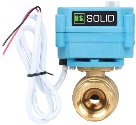 U.S. Solid Motorized Ball Valve - IP67 3/4inch Brass Ball Valve 9-24V with Waterproof Cover, Full Port, 2 Wire Auto Return, Manual Function, NPT, Normally Open - Image 3