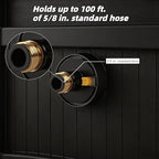 150 ft Hose Reel with Sliding Track Hose Guide, Outdoor Hose Storage with Crank Handle for 5/8 Inch Hose - Image 4
