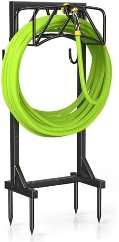 Garden Hose Holder Stand Heavy Duty with Tool Hooks 150 FT by Patiobay