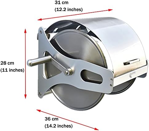 Stainless Steel Garden Hose Reel Cart with Cover & Hose for Household Car Washing - Wall-Mounted Watering Gun Organizer & Gardening Essentials - Image 7