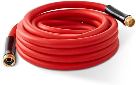 Garden Hose 25ft x 3/4” Hot/Cold Water Hose, -50°F to 190°F, Red by BLENDLITETools