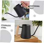 Watering Pot and Wood Handle with Long Spout Vintage Stainless Steel - Image 7