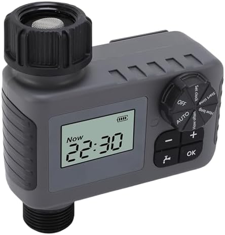 Fabater Sprinkler Timer, 1 Zone Programmable Digital Water Timer, Outdoor Garden and Soaker Hose with Rain Delay, Manual, Automatic Watering, IP55 Rating and Digital Display for - Image 4