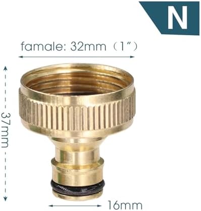 2 pcs Adjustable Brass Nozzle 1/2 3/4 Garden Hose Copper Adapter Quick Water Connector(N) - Image 2