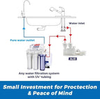 iSpring ALS1 Leak Detector and Shut-Off Valve for Reverse Osmosis and Under Sink Water Filtration Systems - 1/4” Quick Connect - Image 4