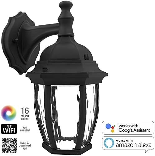 Maxxima Luvoni WiFi LED Outdoor Wall Light, 850 Lumens, CCT 2700K-6500K - Image 5