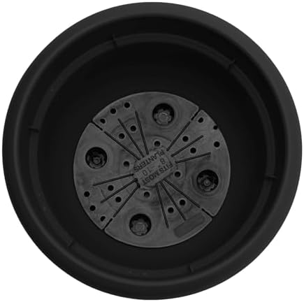 Bloem Ariana 6" Plastic Self-Watering Planter, Black, 4-Pack - Image 6