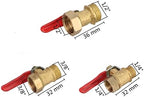 Hose Connector Adapter 1/2" Male To Female Threaded Brass Ball Valve Agriculture Garden Water Pipe Switch Water Flow Water Stop Connector 2 Pieces (Color : Silver) - Image 3