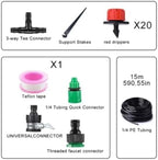 Ship Accessories 5M-30M Drip Irrigation System Plant Watering Set Watering Kits Adjustable Drippers for Irrigation Garden Watering Irrigation Accessories(15M) - Image 2