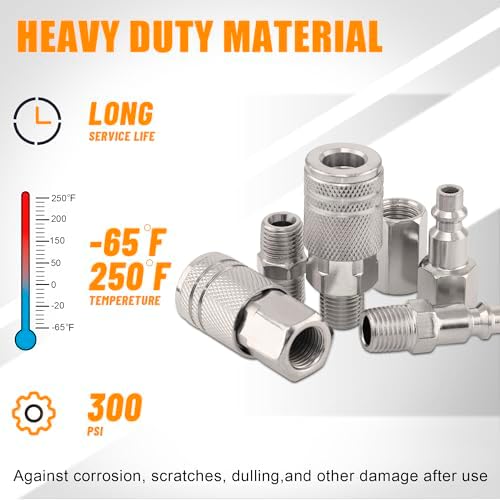 67Pcs Air Hose Coupler and Plug Kit,1/4 Inch NPT - Image 4