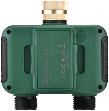 2-Way Irrigation Water Valve Timer with 2 Zone Watering Timer Rain Delay Function for Garden, Smart Hose Timer for Lawns, Greenhouses, Control Panel for Watering Systems - Image 2